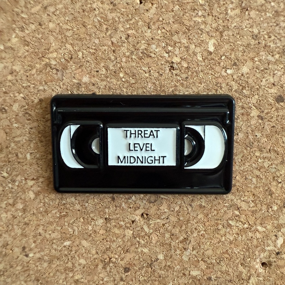 📌”Threat Level Midnight” VHS The Office Michael Scott Inspired Enamel Pin